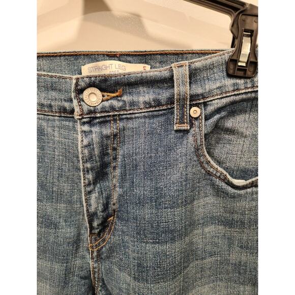 Levi's 505 Jeans Womens 12 M Blue Straight Red Tab Whiskers - Picture 2 of 9